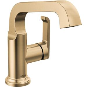 imageDelta Faucet Tetra Gold Single Hole Bathroom Faucet Gold Single Handle Bathroom Faucet Bathroom Sink Faucet Diamond Seal Technology Metal Drain Assembly Lumicoat Champagne Bronze 589SHCZPRDSTLumicoat Champagne Bronze