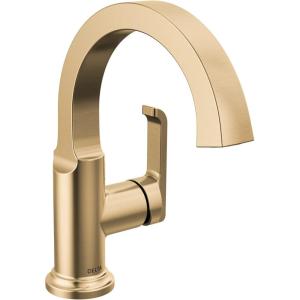 imageDelta Faucet Tetra Gold Single Hole Bathroom Faucet Gold Single Handle Bathroom Faucet Bathroom Sink Faucet Diamond Seal Technology Metal Drain Assembly Lumicoat Champagne Bronze 588SHCZPRDSTLumicoat Champagne Bronze
