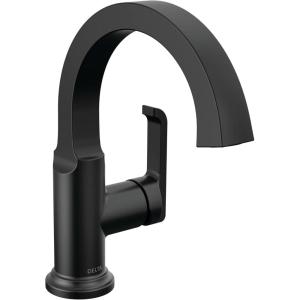 imageDelta Faucet Tetra Gold Single Hole Bathroom Faucet Gold Single Handle Bathroom Faucet Bathroom Sink Faucet Diamond Seal Technology Metal Drain Assembly Lumicoat Champagne Bronze 588SHCZPRDSTMatte Black
