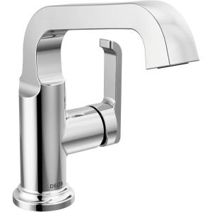 imageDelta Faucet Tetra Gold Single Hole Bathroom Faucet Gold Single Handle Bathroom Faucet Bathroom Sink Faucet Diamond Seal Technology Metal Drain Assembly Lumicoat Champagne Bronze 589SHCZPRDSTLumicoat Chrome