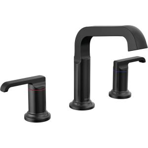 imageDelta Faucet Tetra Gold Widespread Bathroom Faucet 3 Hole Gold Bathroom Faucet for Bathroom Sink Bathroom Sink Faucet Diamond Seal Metal Drain Assembly Lumicoat Champagne Bronze 35589CZPRDSTMatte Black