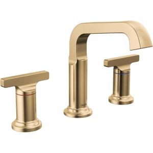 imageDelta Faucet Tetra Gold Widespread Bathroom Faucet 3 Hole Gold Bathroom Faucet for Bathroom Sink Bathroom Sink Faucet Diamond Seal Metal Drain Lumicoat Champagne Bronze 35587CZPRDSTLumicoat Champagne Bronze