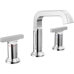 imageDelta Faucet Tetra Gold Widespread Bathroom Faucet 3 Hole Gold Bathroom Faucet for Bathroom Sink Bathroom Sink Faucet Diamond Seal Metal Drain Lumicoat Champagne Bronze 35587CZPRDSTLumicoat Chrome