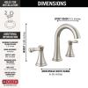 imageDELTA 35897LFSP Esato Bathroom Faucet SpotShield Brushed NickelSpotshield Brushed Nickel