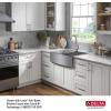 imageDELTA FAUCET Delta Lenta 33inch Retrofit Farmhouse Apron Front 16 Gauge Stainless Steel Single Bowl Kitchen Sink for UndermountDropIn Installation with Accessories 95J132T33SSS