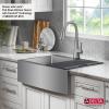 imageDELTA FAUCET Delta Lenta 33inch Retrofit Farmhouse Apron Front 16 Gauge Stainless Steel Single Bowl Kitchen Sink for UndermountDropIn Installation with Accessories 95J132T33SSS