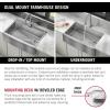 imageDELTA FAUCET Delta Lenta 33inch Retrofit Farmhouse Apron Front 16 Gauge Stainless Steel Single Bowl Kitchen Sink for UndermountDropIn Installation with Accessories 95J132T33SSS