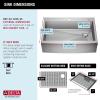 imageDELTA FAUCET Delta Lenta 33inch Retrofit Farmhouse Apron Front 16 Gauge Stainless Steel Single Bowl Kitchen Sink for UndermountDropIn Installation with Accessories 95J132T33SSS