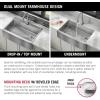 imageDELTA FAUCET Delta Lenta 36inch Retrofit Farmhouse Apron Front 16 Gauge Stainless Steel Single Bowl Kitchen Sink for UndermountDropIn Installation with Accessories 95J132T36SSS
