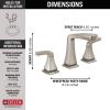 imageDelta 35789LFBL Vesna Bathroom Faucet Matte BlackSpotshield Brushed Nickel