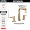 imageDelta 35849LFPD Nicoli 12 GPM Widespread Bathroom Faucet with Pull Down Spout and Push PopUp Drain Assembly  Champagne Bronze