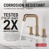 imageDelta 35849LFPD Nicoli 12 GPM Widespread Bathroom Faucet with Pull Down Spout and Push PopUp Drain Assembly  Champagne Bronze