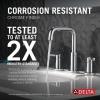 imageDelta 35849LFPD Nicoli 12 GPM Widespread Bathroom Faucet with Pull Down Spout and Push PopUp Drain Assembly  Matte BlackChrome