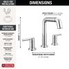 imageDelta 35849LFPD Nicoli 12 GPM Widespread Bathroom Faucet with Pull Down Spout and Push PopUp Drain Assembly  Matte BlackChrome
