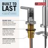 imageDelta 35849LFPD Nicoli 12 GPM Widespread Bathroom Faucet with Pull Down Spout and Push PopUp Drain Assembly  Matte BlackChrome