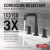 imageDelta 35849LFPD Nicoli 12 GPM Widespread Bathroom Faucet with Pull Down Spout and Push PopUp Drain Assembly  Matte BlackMatte Black