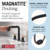 imageDelta 35849LFPD Nicoli 12 GPM Widespread Bathroom Faucet with Pull Down Spout and Push PopUp Drain Assembly  Matte BlackMatte BlackChampagne Bronze