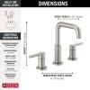 imageDelta 35849LFPD Nicoli 12 GPM Widespread Bathroom Faucet with Pull Down Spout and Push PopUp Drain Assembly  Matte BlackStainless