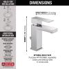 imageDelta 567LFBLGPMPP Modern Bathroom Faucet 10 GPM Water Flow Matte BlackChrome