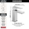 imageDelta 567LFBLGPMPP Modern Bathroom Faucet 10 GPM Water Flow Matte BlackChrome
