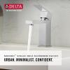 imageDelta 567LFBLGPMPP Modern Bathroom Faucet 10 GPM Water Flow Matte BlackChrome