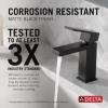 imageDelta 567LFBLGPMPP Modern Bathroom Faucet 10 GPM Water Flow Matte BlackMatte Black