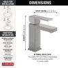 imageDelta 567LFBLGPMPP Modern Bathroom Faucet 10 GPM Water Flow Matte BlackStainless