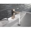 imageDelta 567LFBLGPMPP Modern Bathroom Faucet 10 GPM Water Flow Matte BlackStainless