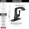 imageDelta 576LPUDST Stryke 12 GPM Single Hole Bathroom Faucet with Lever Handle and Diamond Seal Ceramic Disc Cartridges  Includes Optional Escutcheon  Lumicoat Champagne BronzeMatte Black