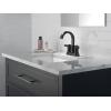 imageDelta Albion Centerset Matte Black Bathroom Faucet 4 Inch 3 Hole Bathroom Sink Faucet for Vanity Metal PushPop Drain Assembly Matte Black 25855LFBLMatte Black