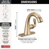 imageDelta Arvo 1 Hole Brushed Gold Bathroom Faucet with Sprayer Single Hole Bathroom Sink Faucet with Pull Out Sprayer for Vanity PushPop Drain Champagne Bronze 15840LFCZPDChampagne Bronze