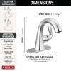 imageDelta Arvo 1 Hole Brushed Gold Bathroom Faucet with Sprayer Single Hole Bathroom Sink Faucet with Pull Out Sprayer for Vanity PushPop Drain Champagne Bronze 15840LFCZPDChrome