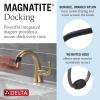 imageDelta Arvo 1 Hole Brushed Gold Bathroom Faucet with Sprayer Single Hole Bathroom Sink Faucet with Pull Out Sprayer for Vanity PushPop Drain Champagne Bronze 15840LFCZPDChampagne Bronze