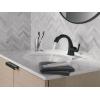 imageDelta Arvo 1 Hole Matte Black Bathroom Faucet with Sprayer Single Hole Bathroom Sink Faucet with Pull Out Sprayer for Vanity PushPop Drain Matte Black 15840LFBLPD