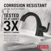 imageDelta Arvo 1 Hole Matte Black Bathroom Faucet with Sprayer Single Hole Bathroom Sink Faucet with Pull Out Sprayer for Vanity PushPop Drain Matte Black 15840LFBLPD