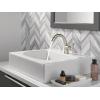 imageDelta Arvo 1 Hole Pull Down Bathroom Faucet with Sprayer Brushed Nickel Single Hole Bathroom Sink Faucet with Pull Out Sprayer for Vanity PushPop Drain SpotShield Stainless 15840LFSPPD