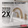 imageDelta Arvo Brushed Gold Bathroom Faucet with Sprayer 8 Inch 3 Hole Widespread Bathroom Sink Faucet with Pull Out Sprayer PushPop Drain Champagne Bronze 35840LFCZPD