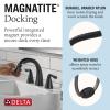 imageDelta Arvo Brushed Nickel Bathroom Faucet with Sprayer 8 Inch 3 Hole Widespread Bathroom Sink Faucet with Pull Out Sprayer PushPop Drain SpotShield Stainless 35840LFSPPDMatte Black