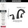 imageDelta Arvo Brushed Nickel Bathroom Faucet with Sprayer 8 Inch 3 Hole Widespread Bathroom Sink Faucet with Pull Out Sprayer PushPop Drain SpotShield Stainless 35840LFSPPDMatte Black