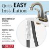 imageDelta Broadmoor Centerset Matte Black Bathroom Faucet with Sprayer 4 Inch 3 Hole Bathroom Sink Faucet with Pull Out Sprayer PushPop Drain Matte Black 25765LFBLPDMatte Black