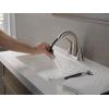 imageDelta Broadmoor Centerset Matte Black Bathroom Faucet with Sprayer 4 Inch 3 Hole Bathroom Sink Faucet with Pull Out Sprayer PushPop Drain Matte Black 25765LFBLPDSpotShield Stainless