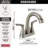 imageDelta Broadmoor Centerset Matte Black Bathroom Faucet with Sprayer 4 Inch 3 Hole Bathroom Sink Faucet with Pull Out Sprayer PushPop Drain Matte Black 25765LFBLPDSpotShield Stainless