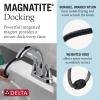 imageDelta Broadmoor Centerset Matte Black Bathroom Faucet with Sprayer 4 Inch 3 Hole Bathroom Sink Faucet with Pull Out Sprayer PushPop Drain Matte Black 25765LFBLPDChrome
