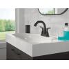 imageDelta Broadmoor Centerset Matte Black Bathroom Faucet with Sprayer 4 Inch 3 Hole Bathroom Sink Faucet with Pull Out Sprayer PushPop Drain Matte Black 25765LFBLPDMatte Black