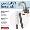 imageDelta Broadmoor Centerset Matte Black Bathroom Faucet with Sprayer 4 Inch 3 Hole Bathroom Sink Faucet with Pull Out Sprayer PushPop Drain Matte Black 25765LFBLPDChrome