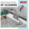 imageDelta Broadmoor Centerset Matte Black Bathroom Faucet with Sprayer 4 Inch 3 Hole Bathroom Sink Faucet with Pull Out Sprayer PushPop Drain Matte Black 25765LFBLPDChrome