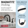 imageDelta Broadmoor Matte Black Bathroom Faucet with Sprayer 8 Inch 3 Hole Widespread Bathroom Sink Faucet with Pull Out Sprayer PushPop Drain Matte Black 35765LFBLPDMatte Black