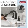 imageDelta Broadmoor Matte Black Bathroom Faucet with Sprayer 8 Inch 3 Hole Widespread Bathroom Sink Faucet with Pull Out Sprayer PushPop Drain Matte Black 35765LFBLPDMatte Black