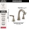 imageDelta Broadmoor Matte Black Bathroom Faucet with Sprayer 8 Inch 3 Hole Widespread Bathroom Sink Faucet with Pull Out Sprayer PushPop Drain Matte Black 35765LFBLPDSpotShield Stainless
