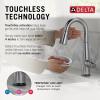 imageDelta Essa Brushed Nickel Bar Sink Faucet with Pull Down Sprayer Modern Single Hole Prep Sink Faucet Single Handle Arctic Stainless 9913ARDSTArctic Stainless